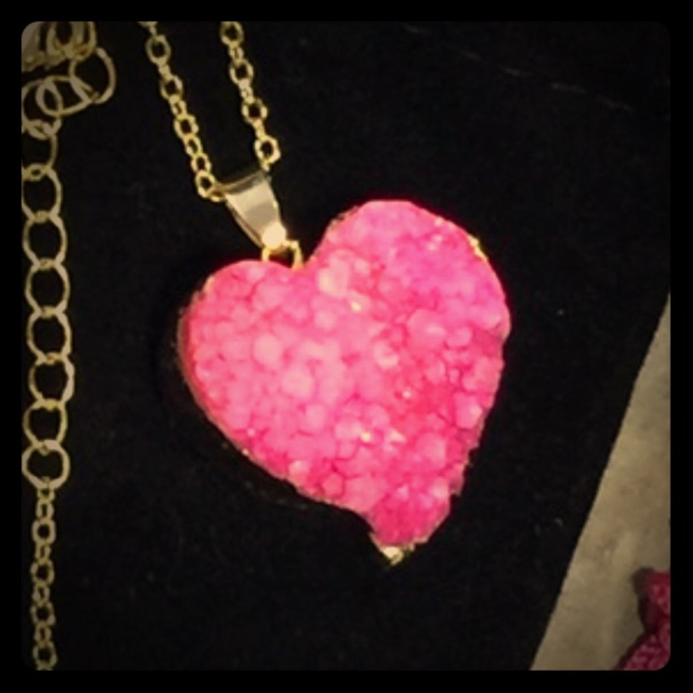 Druzy Heart Pendant